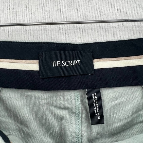 THE SCRIPT Pants Womens 4 Blue Green Claudia Cuffed Slim Leg High Rise Pistache - Picture 10 of 16